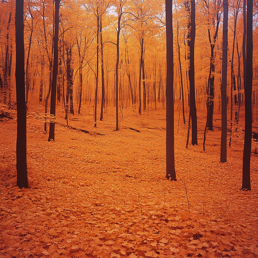 Vibrant autumn maple forest in high resolution.