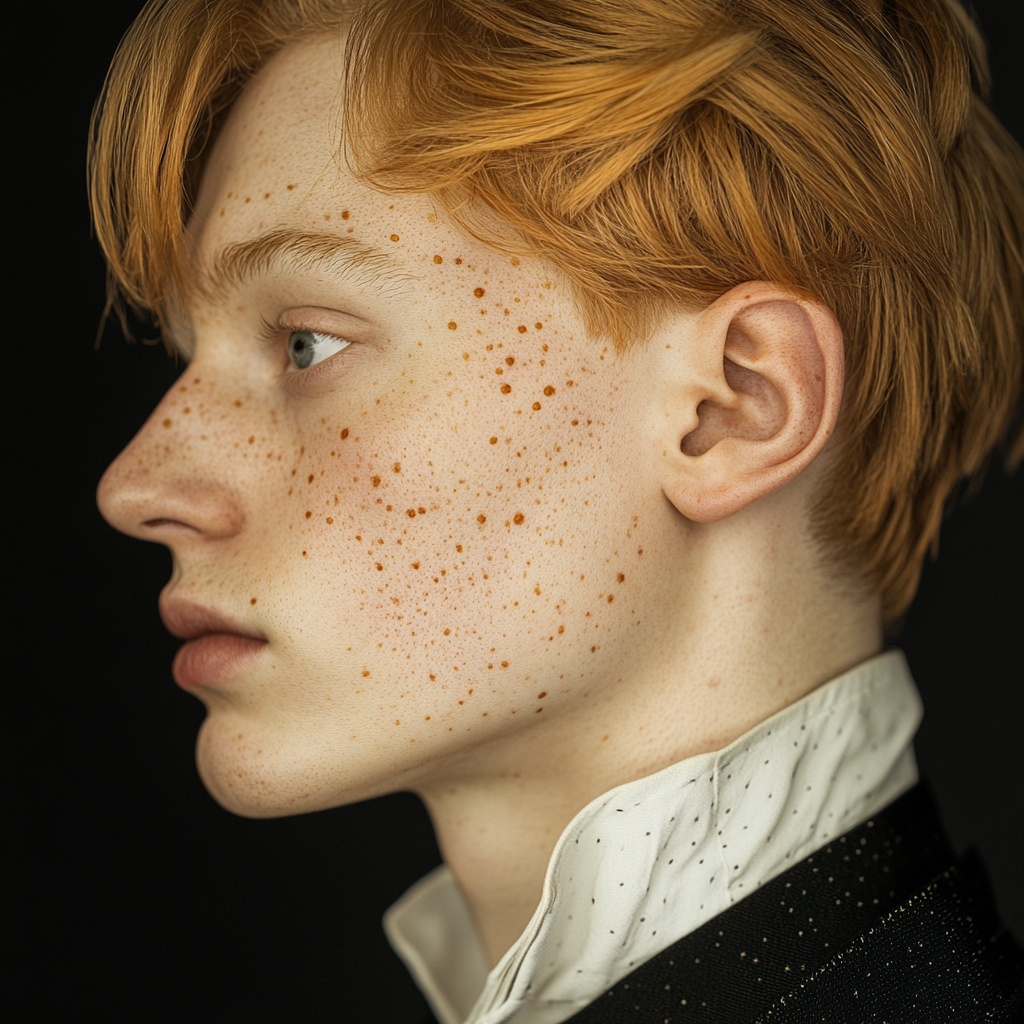 Victorian Man with Smallpox Marks in Ultra Realistic View