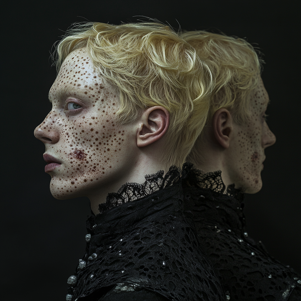 Victorian man with smallpox marks and blond hair