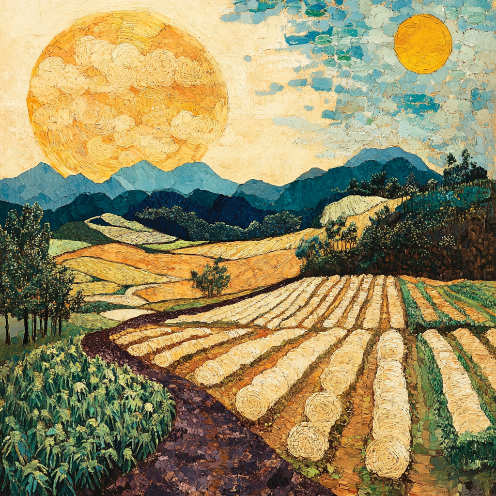 Vincent Van Gogh-inspired farm with fertile soil