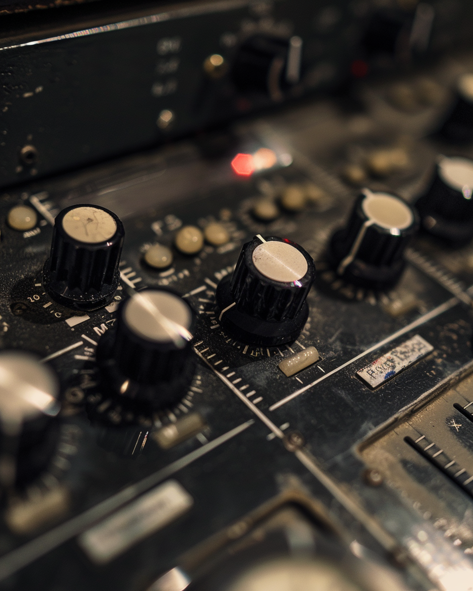 Vintage 70s Drum Machine in Black and White