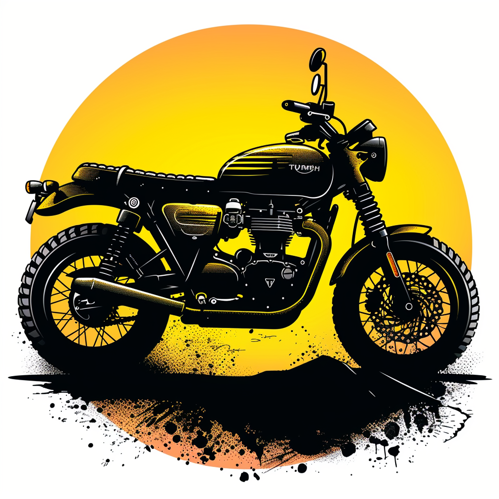 Vintage Scrambler Logo on Grungy Italian Background