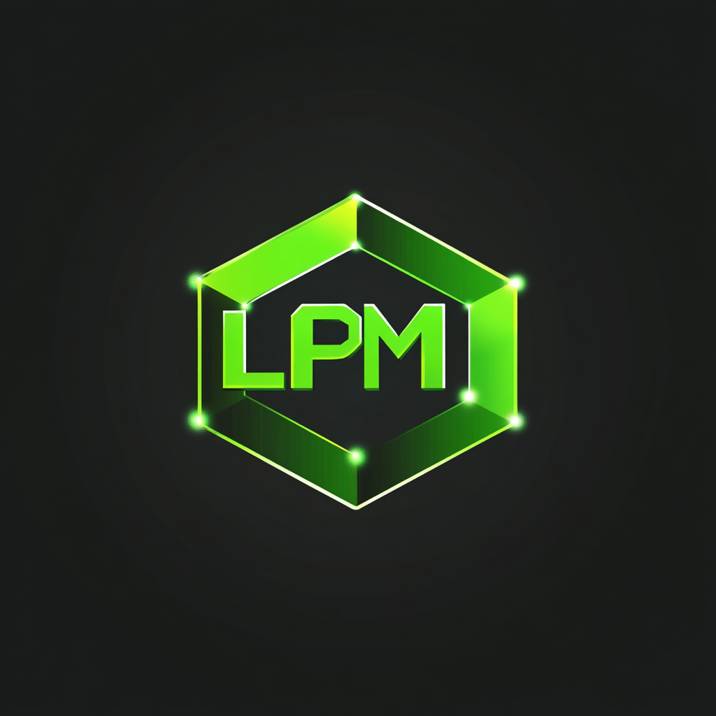 Virtual LPM Professional Logo in Bold Green Color