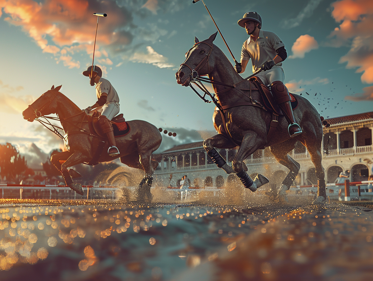 Vivid photo of award-winning polo match advertisement