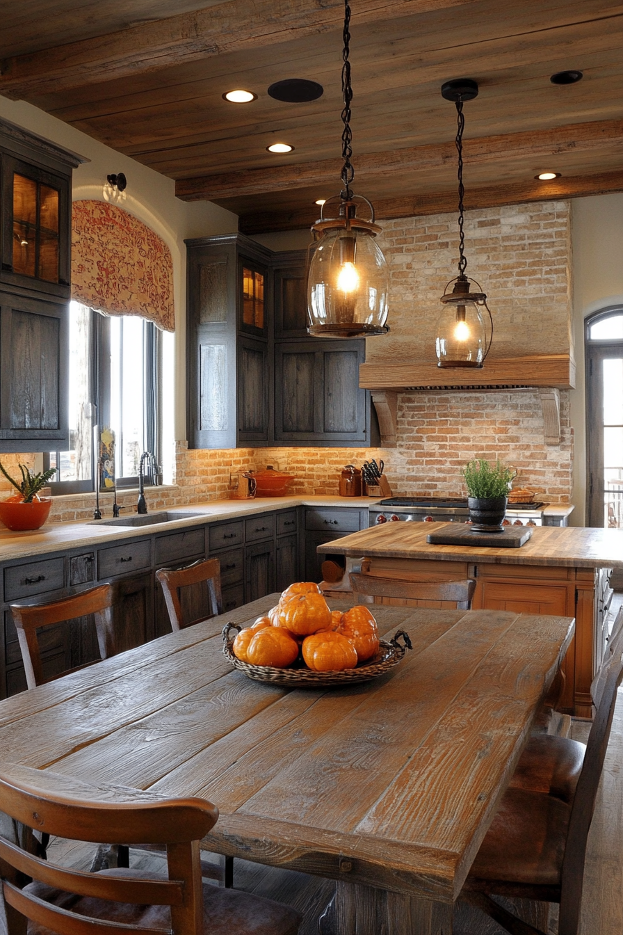 Warm Earth Tone Kitchen Design With Terracotta Decor