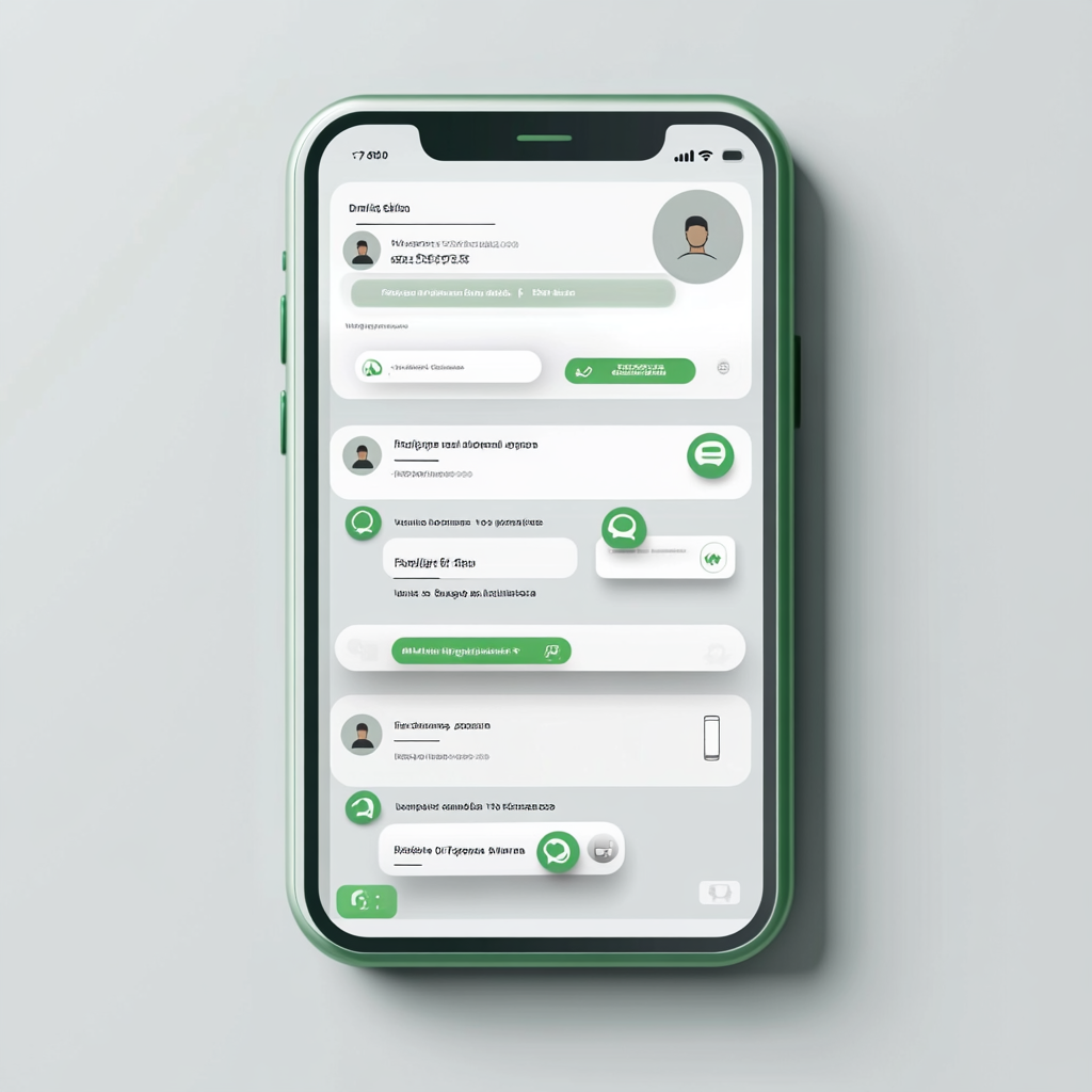 WhatsApp-style chat page with clean, minimalistic design.