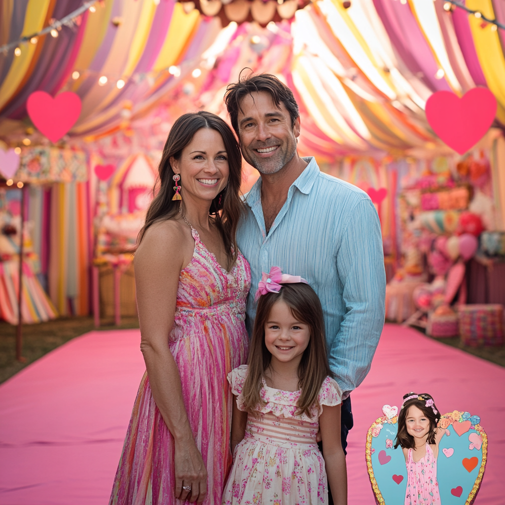 Whimsical Circus Family Photo with Children's Event Vibe