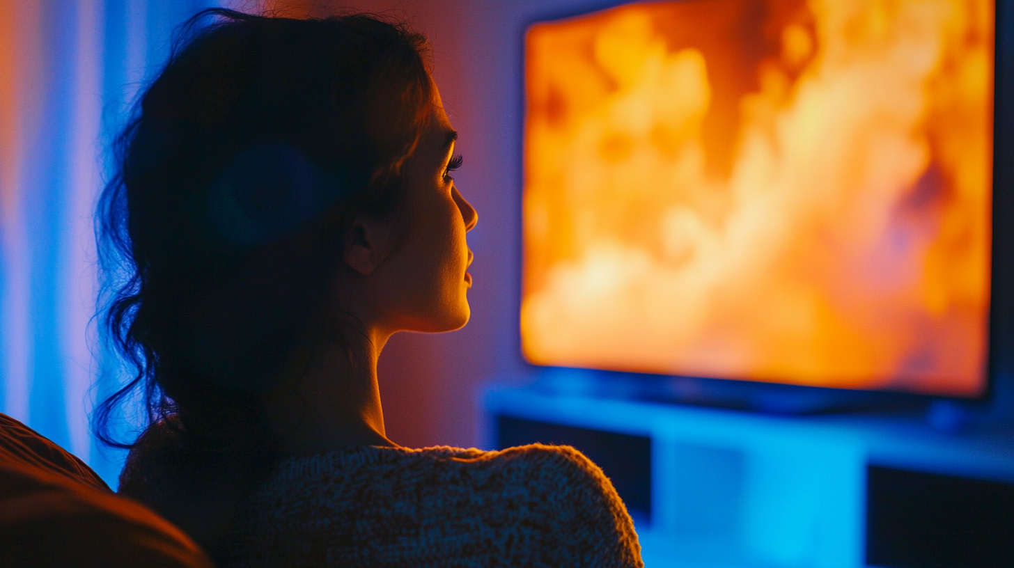 Women Watch TV with Scented Whisps for Wellness.