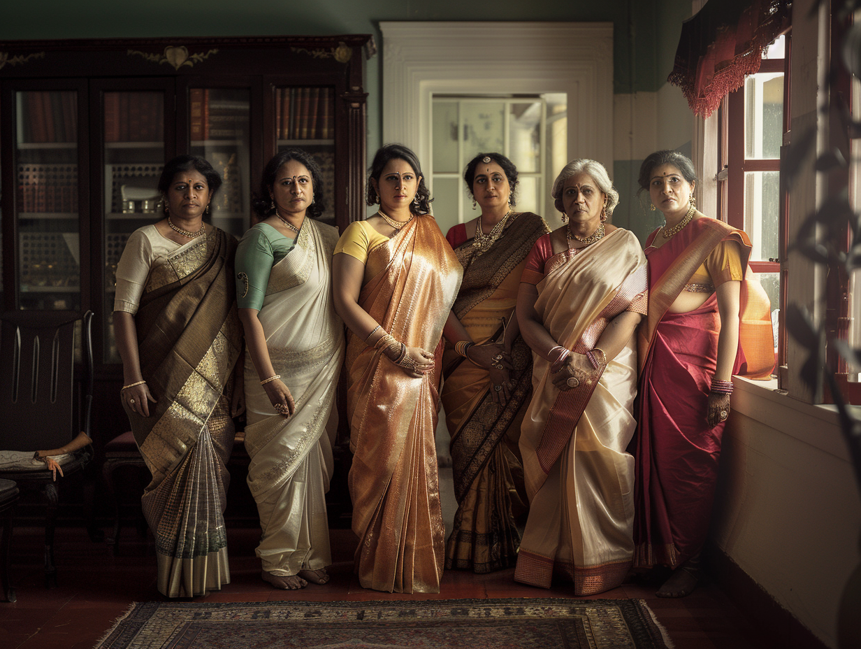 Women in Sarees Showcase Indian Heritage Fashion