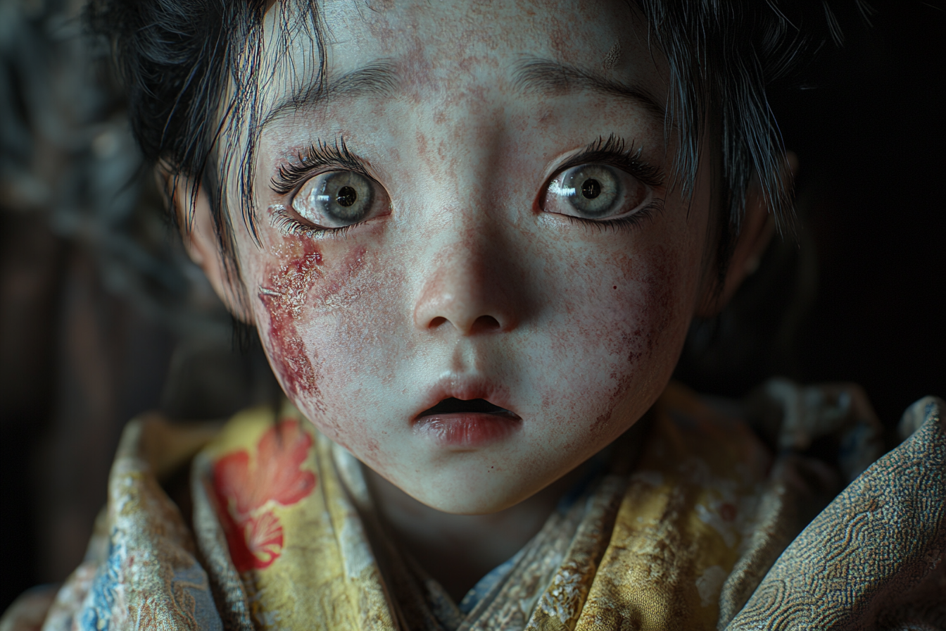 Yokai Child Edo Period Face Injury Photography