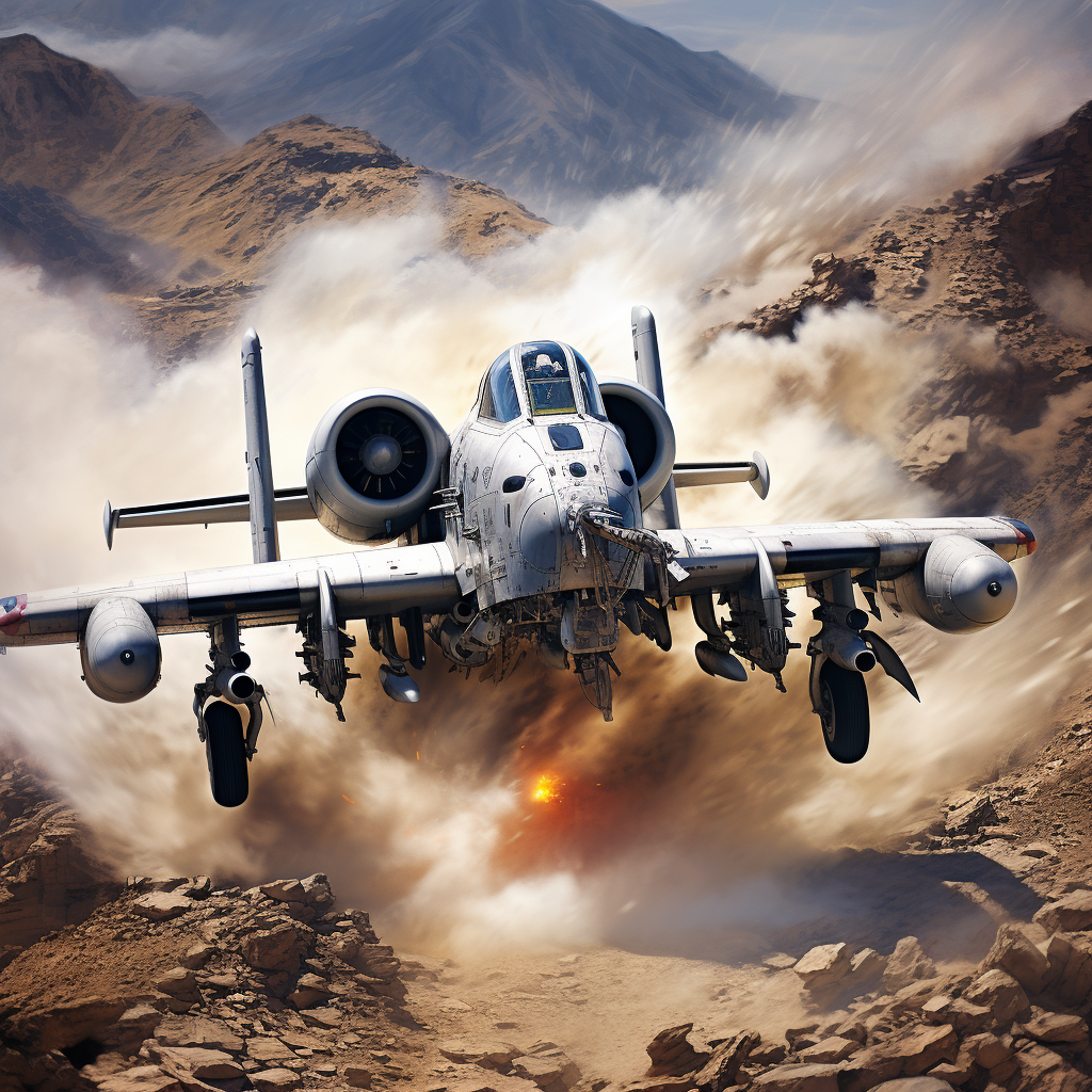 A-10 Thunderbolt aircraft in action