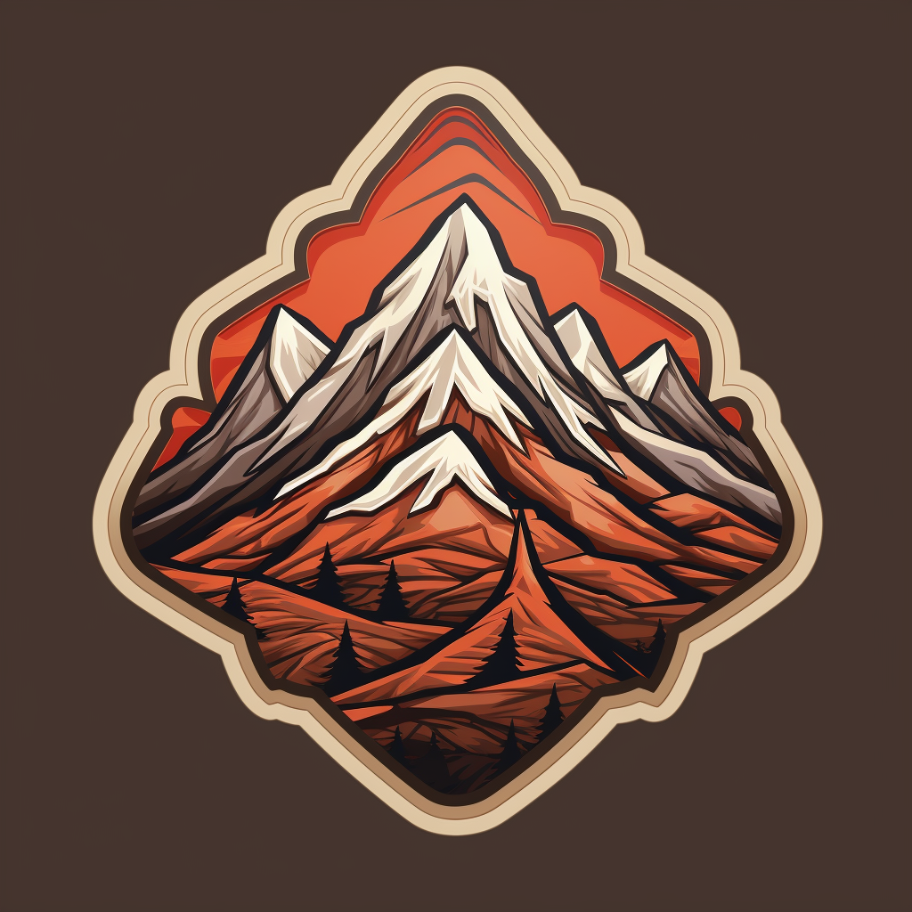 AAA Mountain Sticker Design