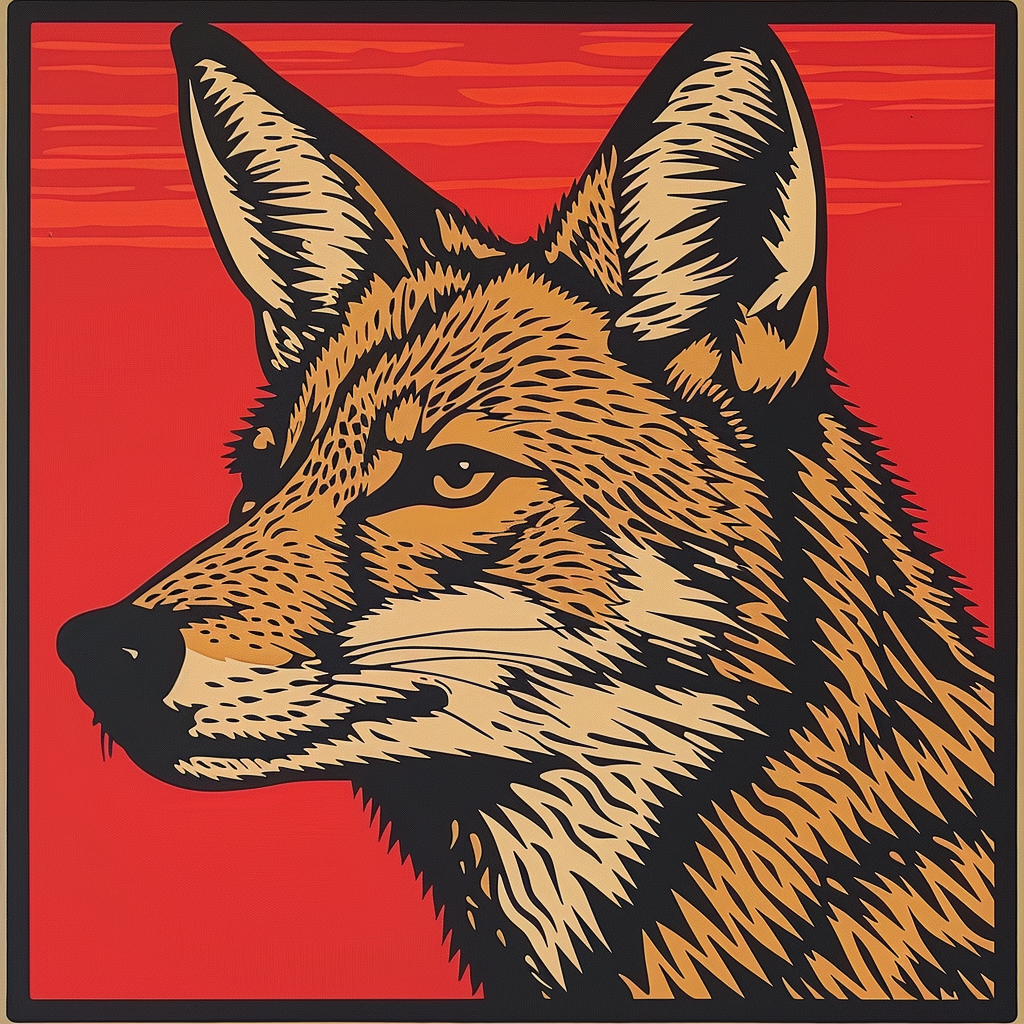 Coyote Artwork 1970s Draplin Style