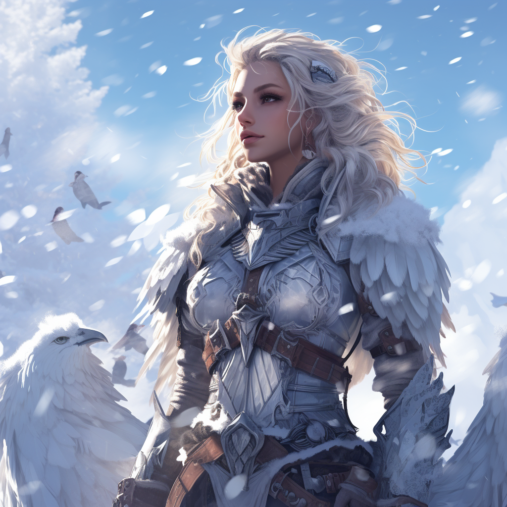 Aasimar Snow Skin DnD Art