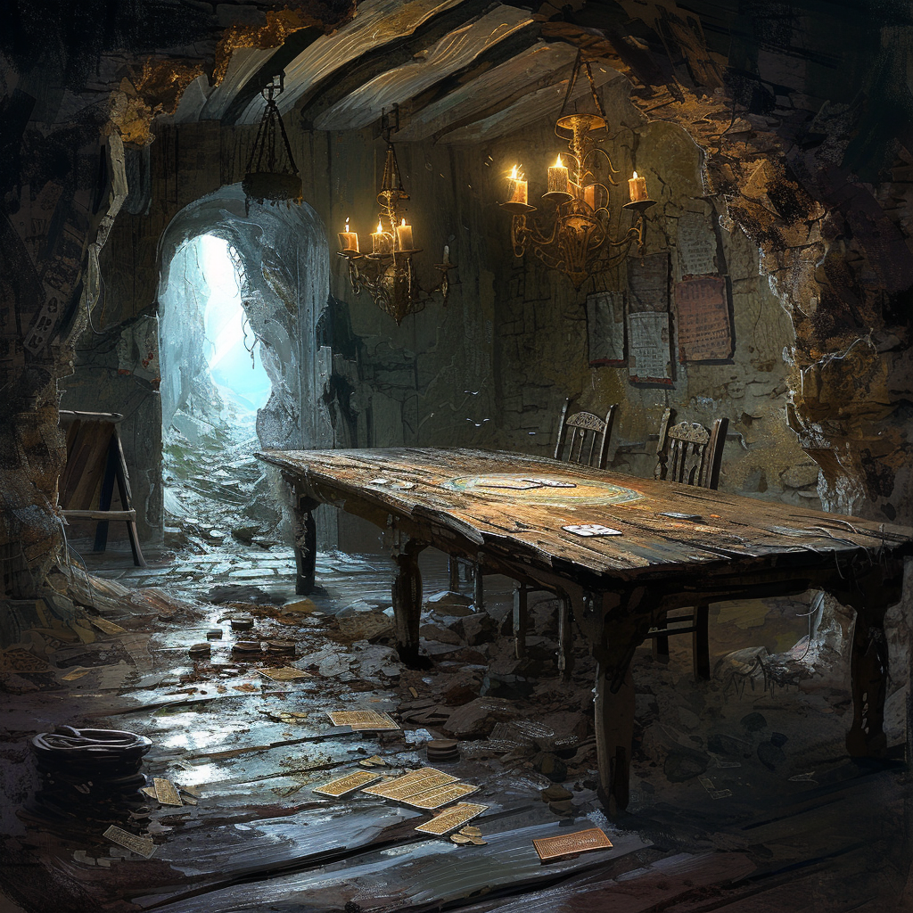 Abandoned Underground Room Poker Game