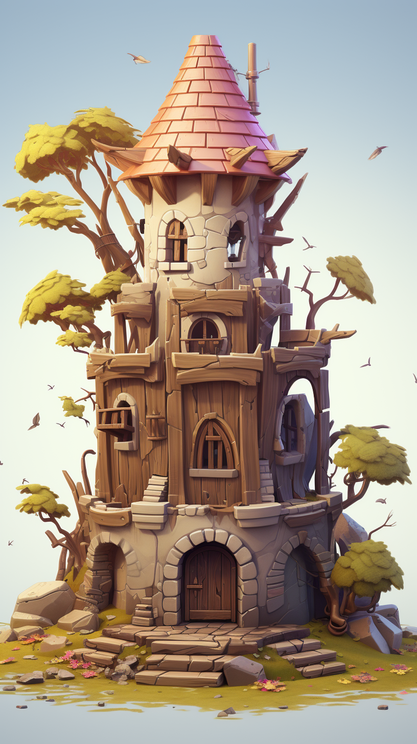 A charming abandoned castle for children