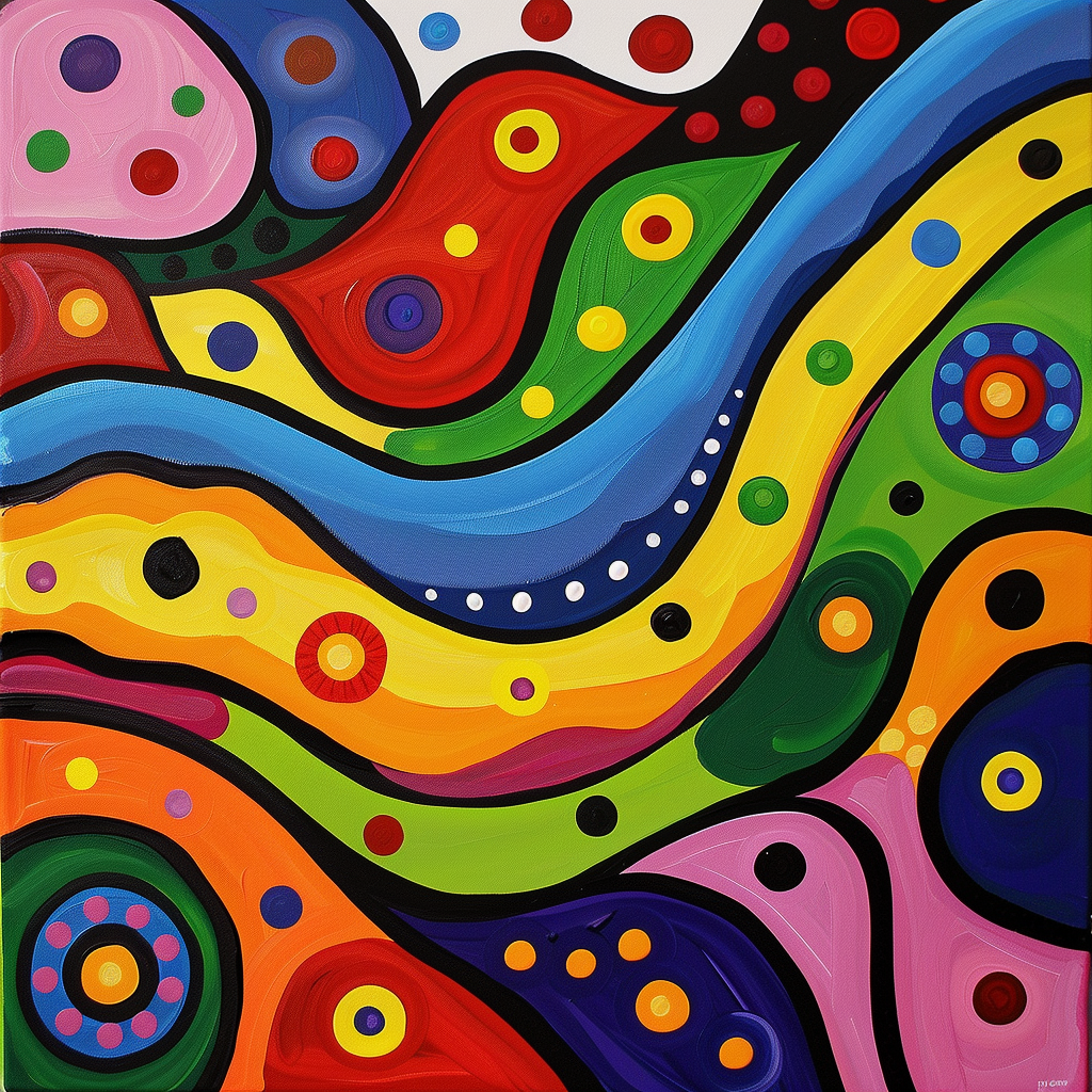 simple aboriginal painting colors