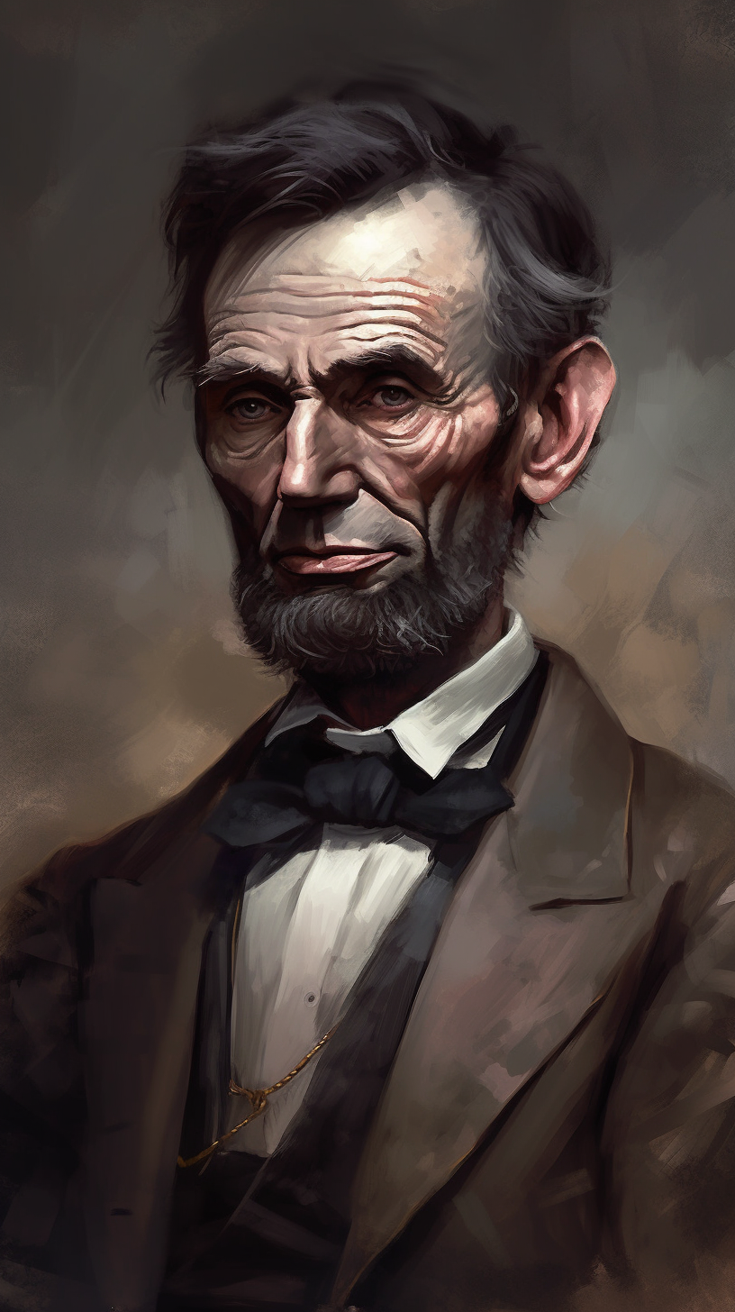 Abraham Lincoln in Dark Fantasy Art