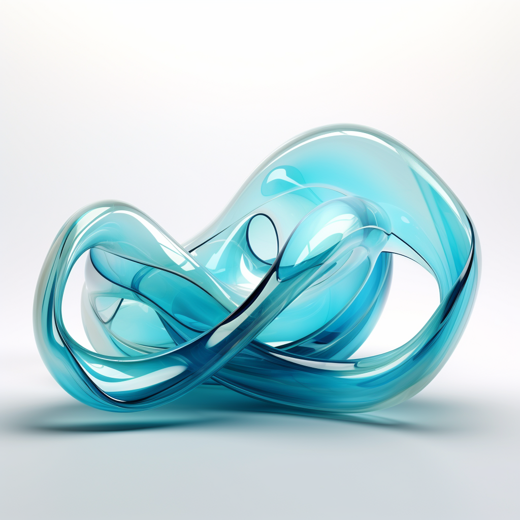 Colorful abstract glass shapes