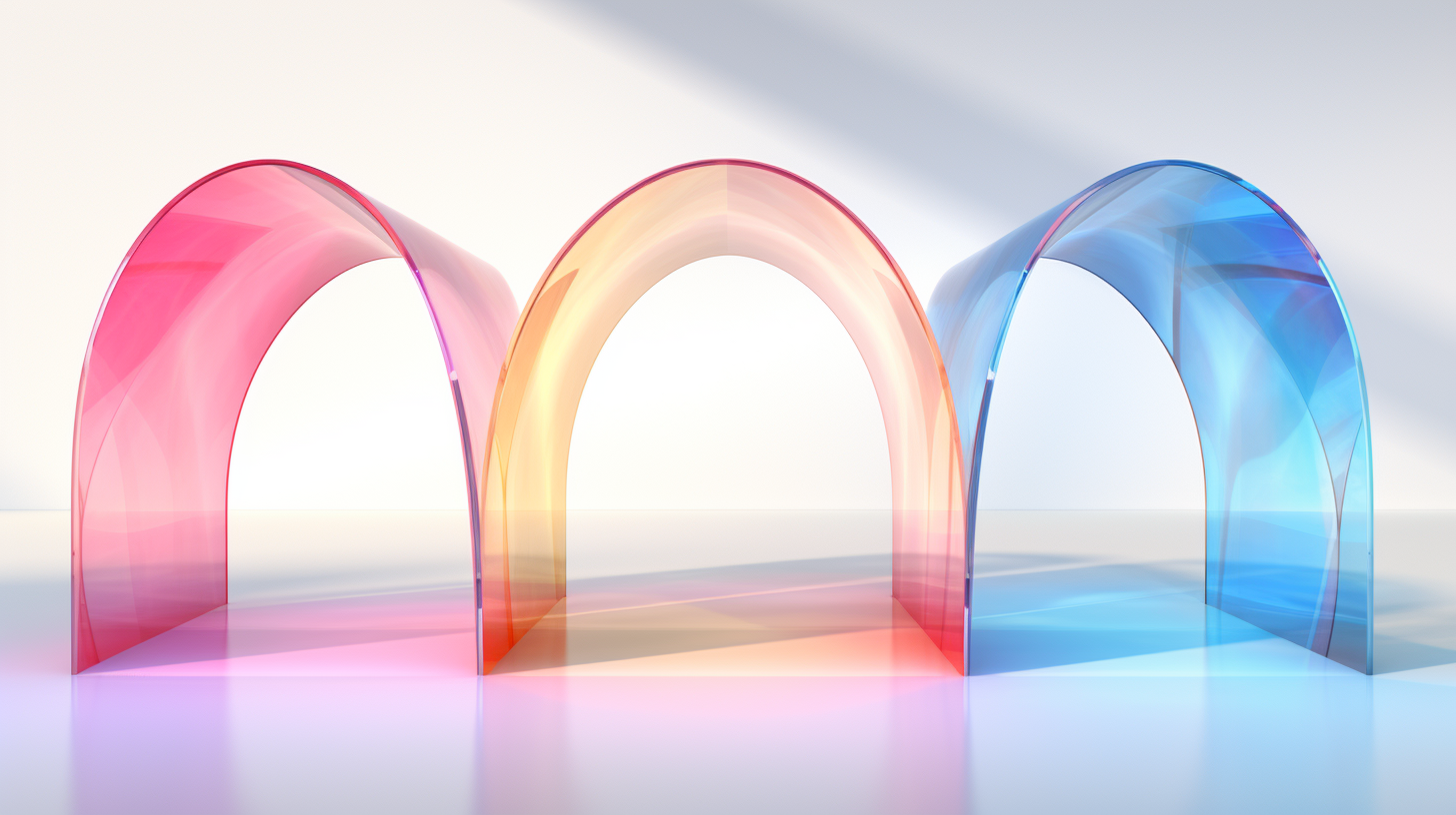 Colorful Archways in Plexiglass