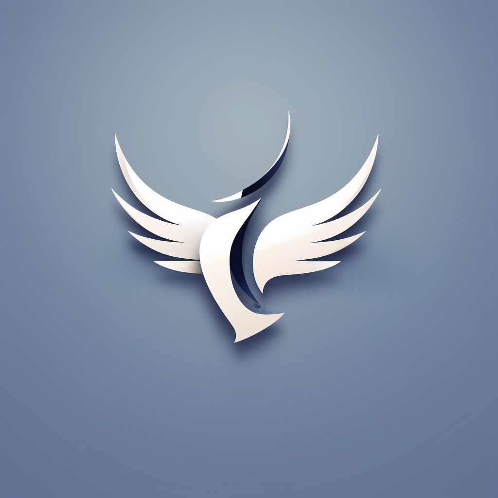 Abstract logo of birds wings resembling letter F