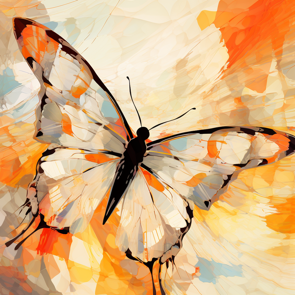 Abstract butterfly pattern symbolizing delicacy