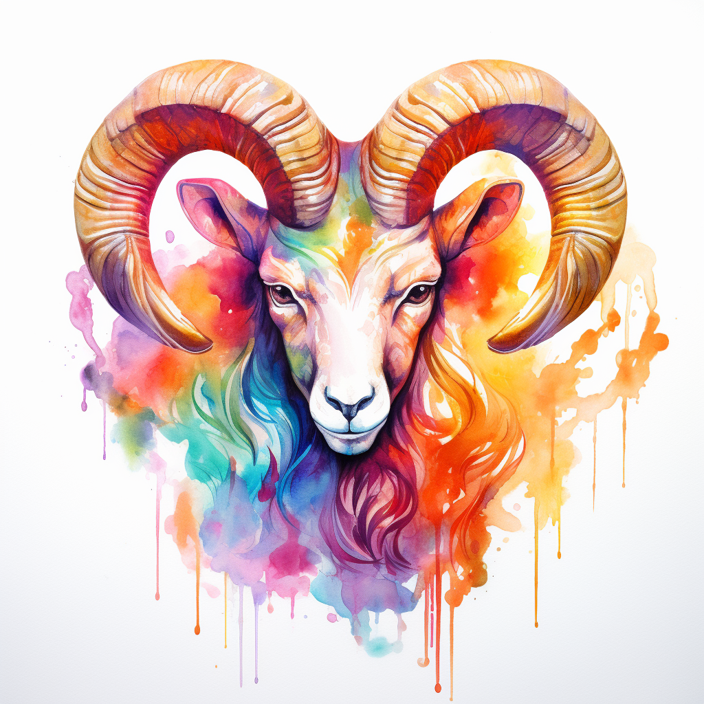 Colorful Aries Zodiac Representation