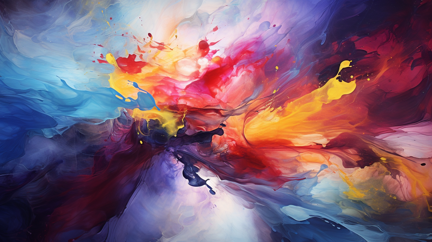 Colorful abstract painted splash design