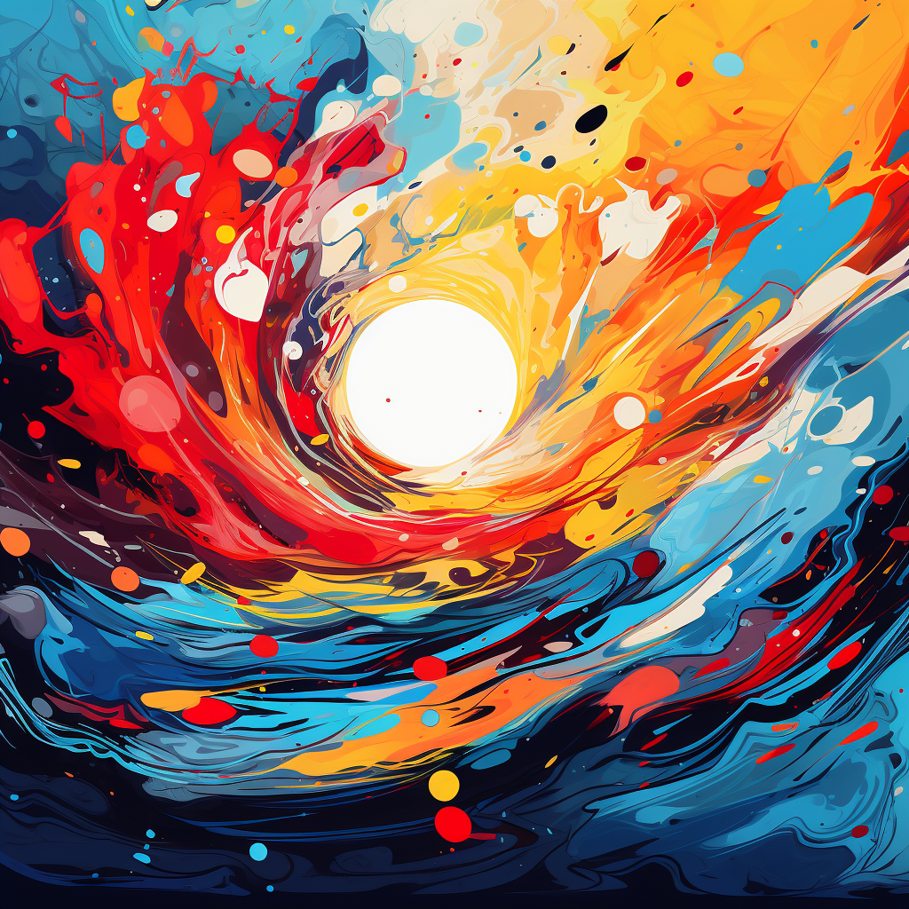 Vibrant abstract drumroll illustration