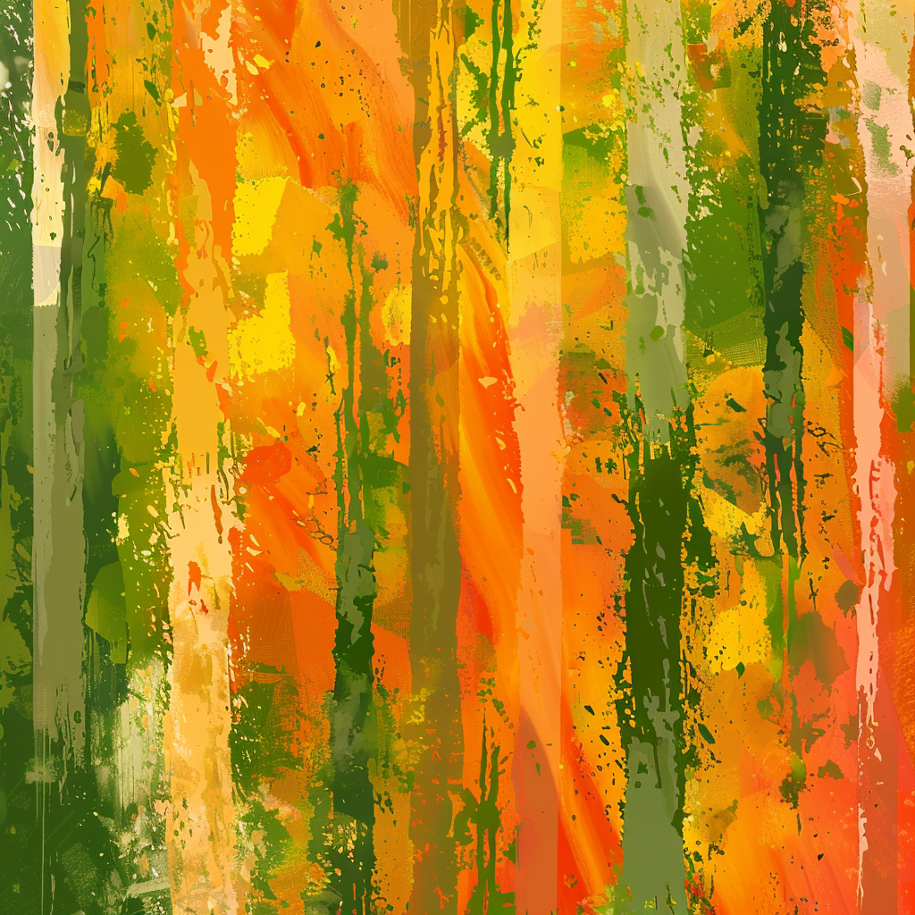 Vibrant abstract forest colors