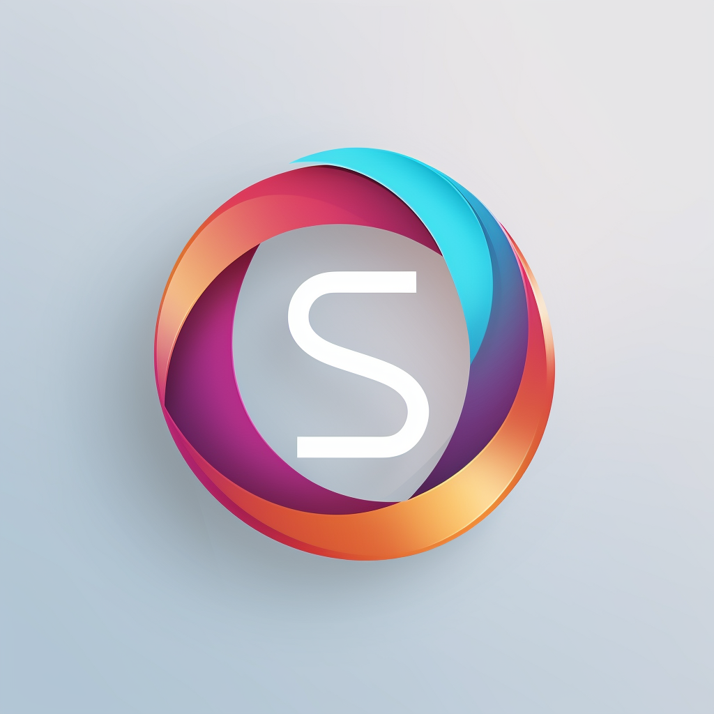 Abstract geometric logo for software company