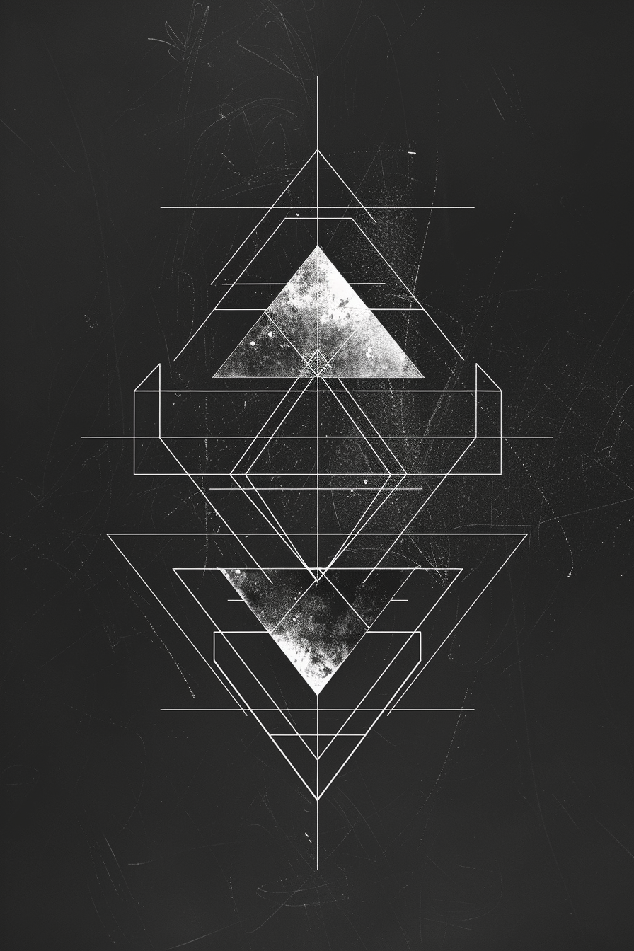 Abstract geometric pattern on black background