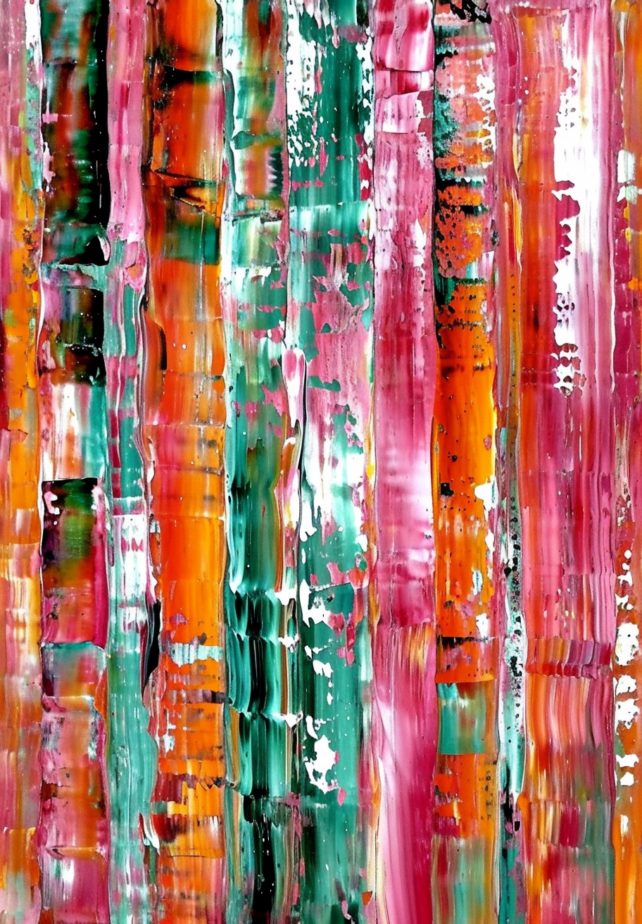 Abstract Gerhard Richter Style Painting