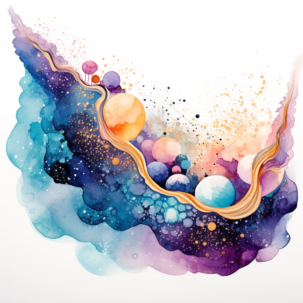 Beautiful Abstract Glitter and Watercolor Elements