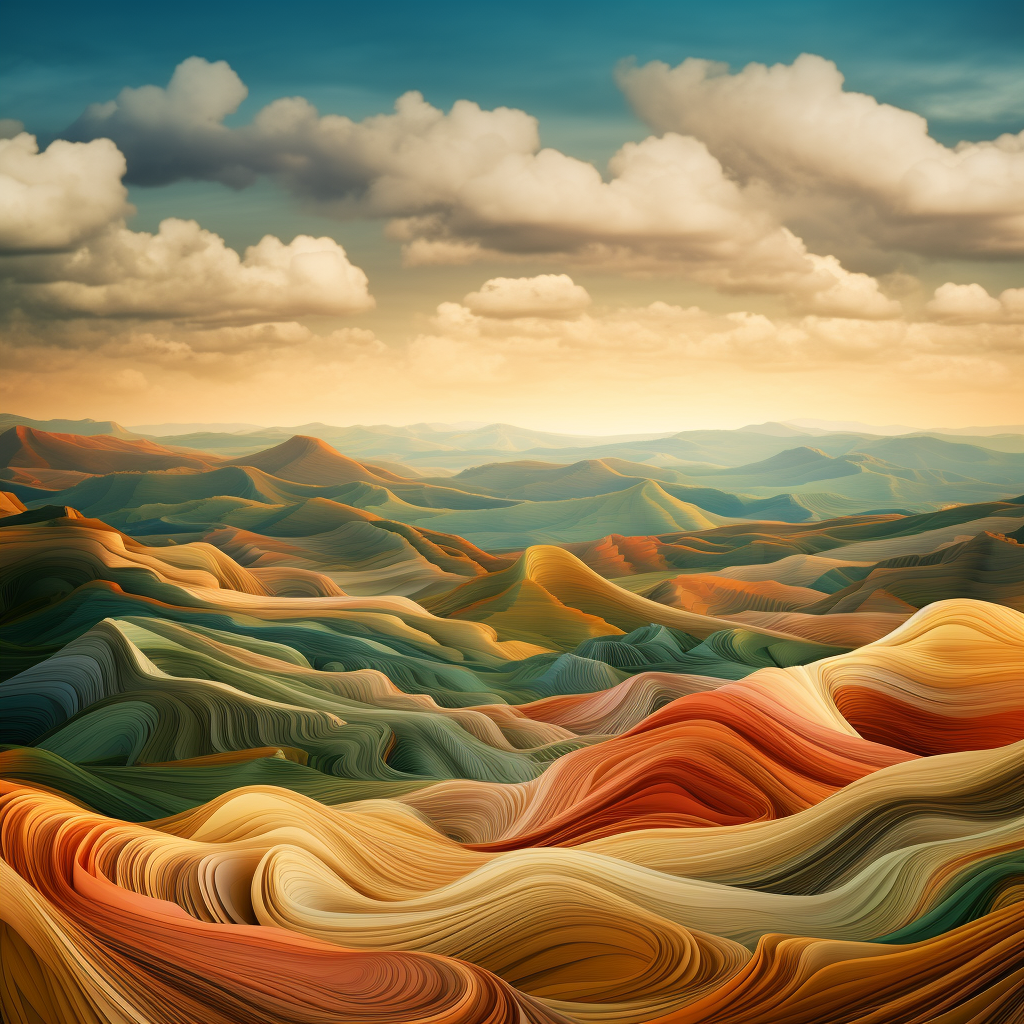 Beautiful abstract hilly landscape photo