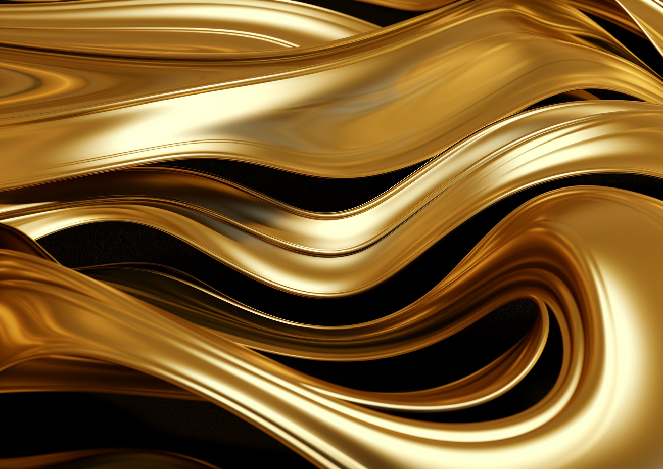 Abstract Gold Wave