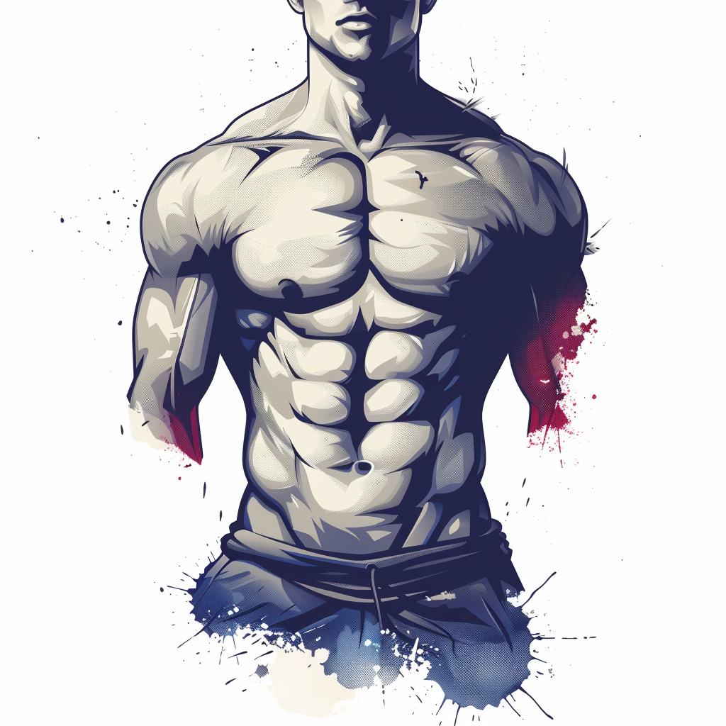 Male Torso Logo Illustration