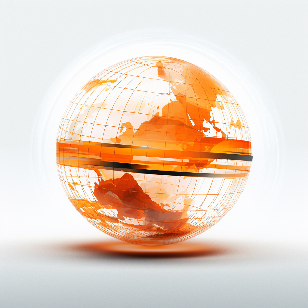 Orange globe lines data transfer