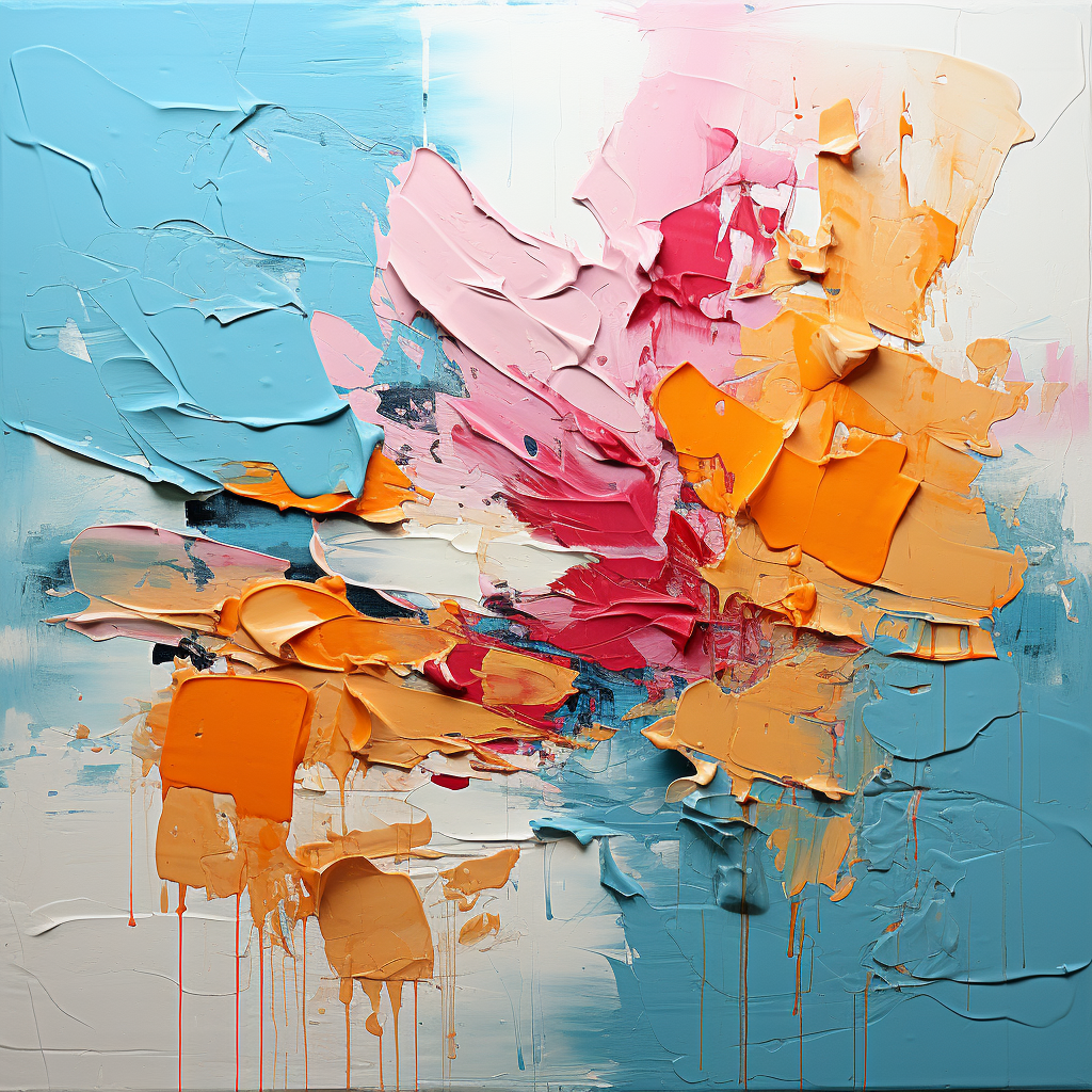 Colorful abstract painting by Cristina Dela Valentina