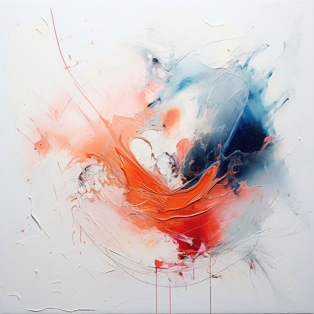 Abstract Painting Color Strokes White Background