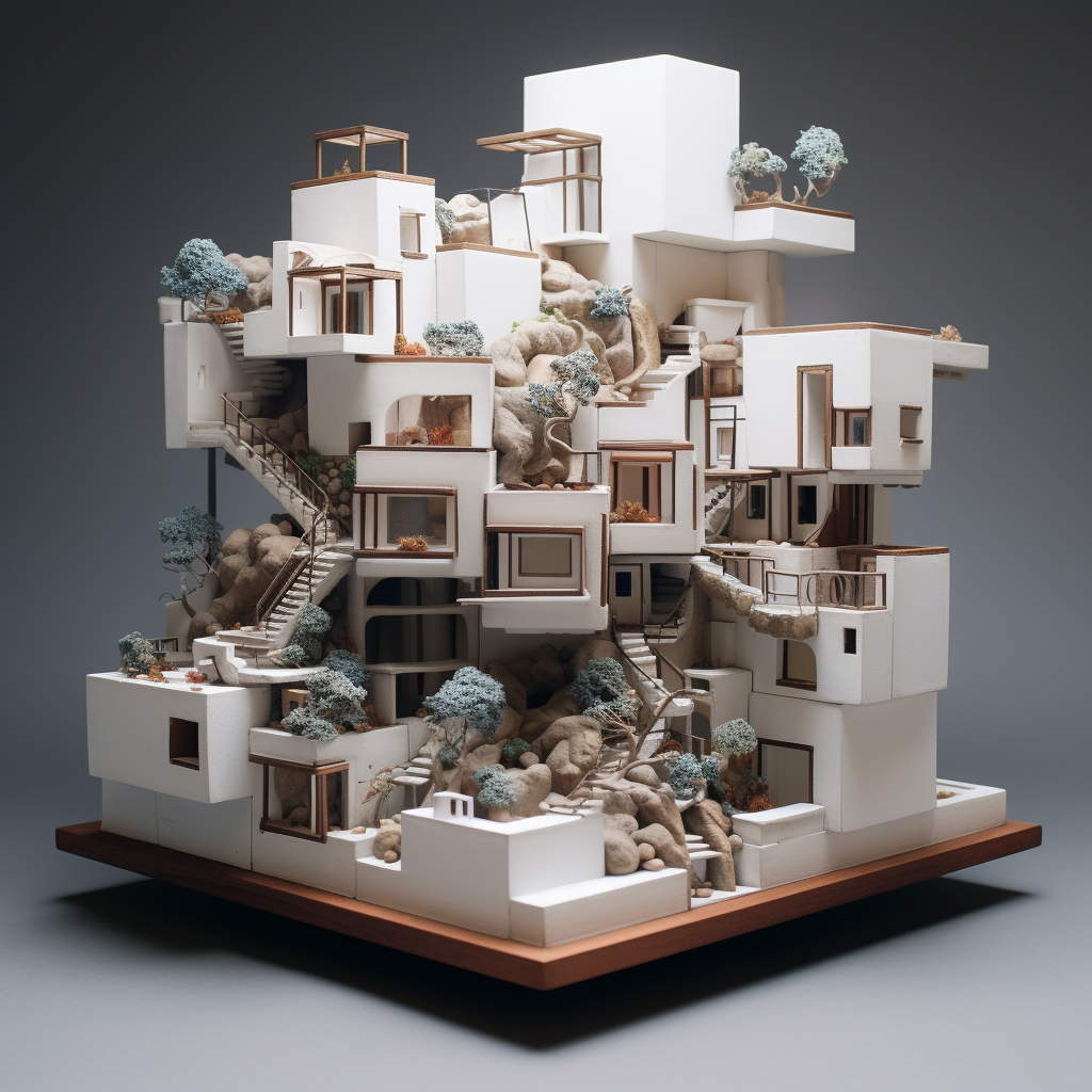 Abstract physical model of extrinsic courtyard