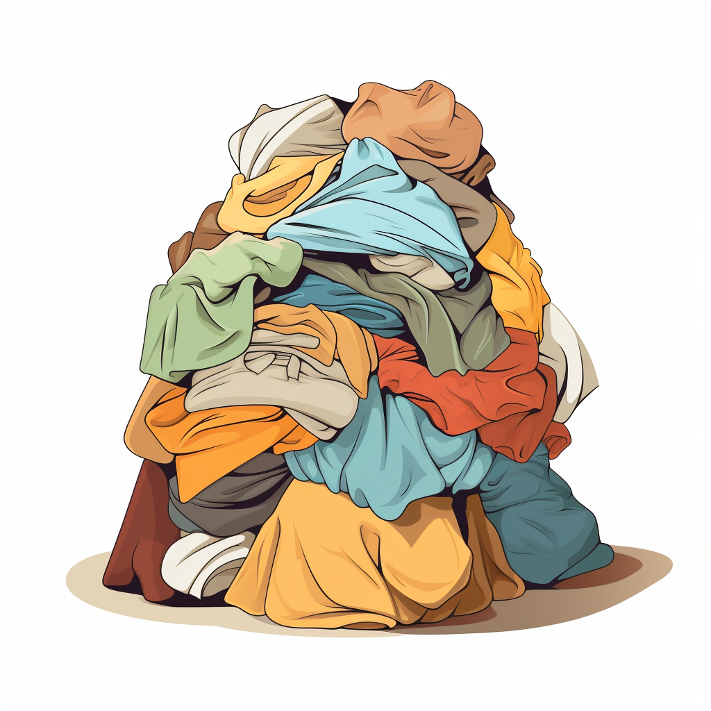 Illustration of abstract laundry pile