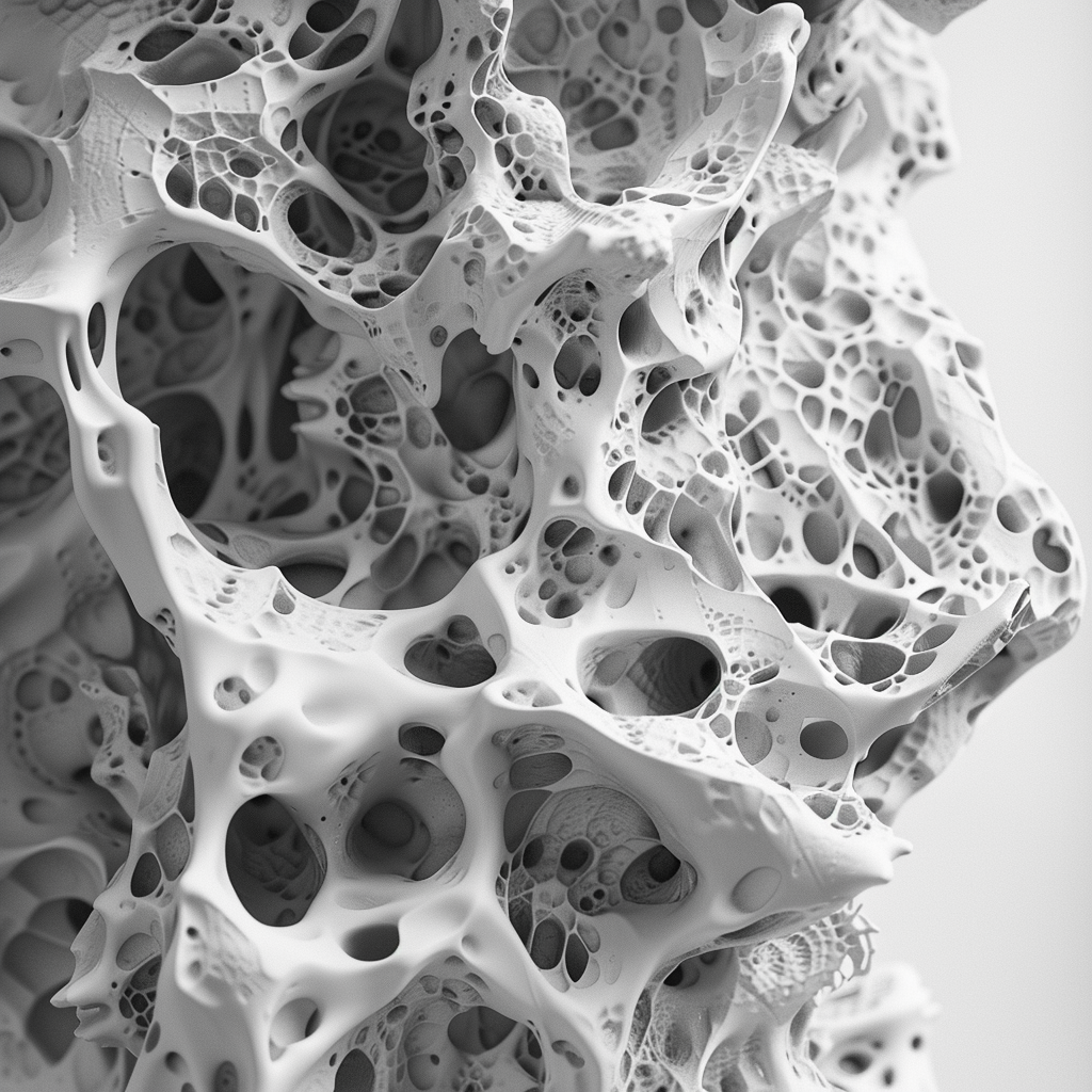 dense bone-like sculpture textures