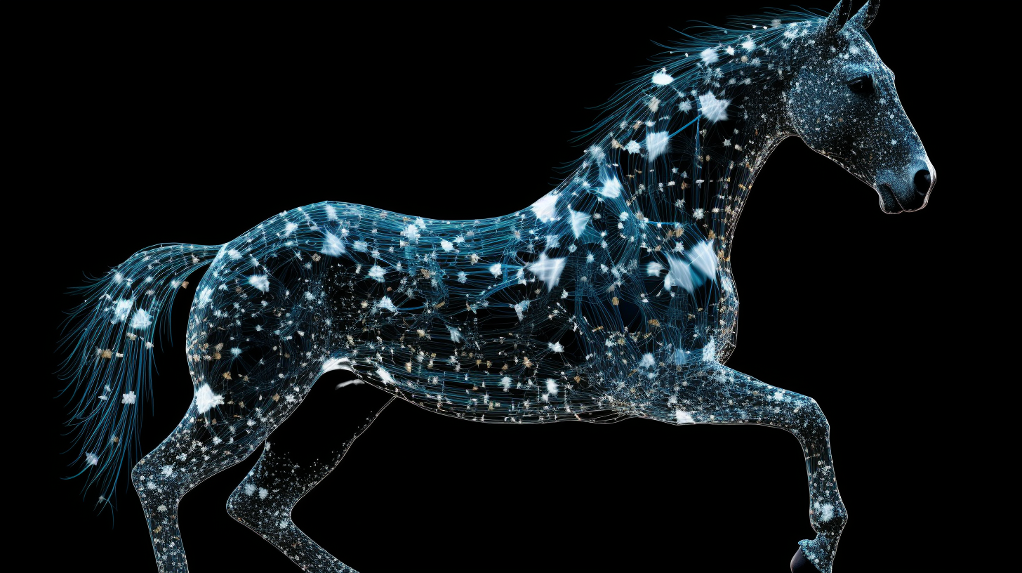 Abstract race horse in data network