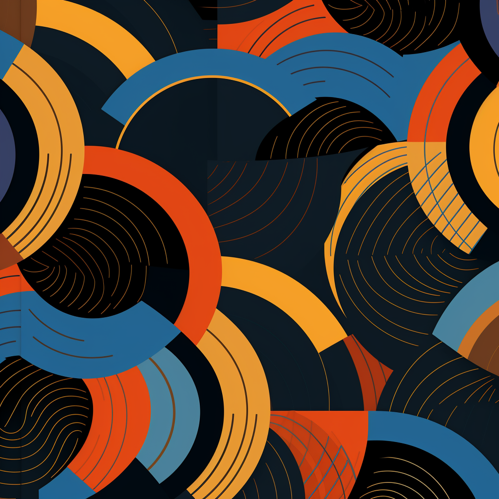 Colorful 70s abstract retro patterns