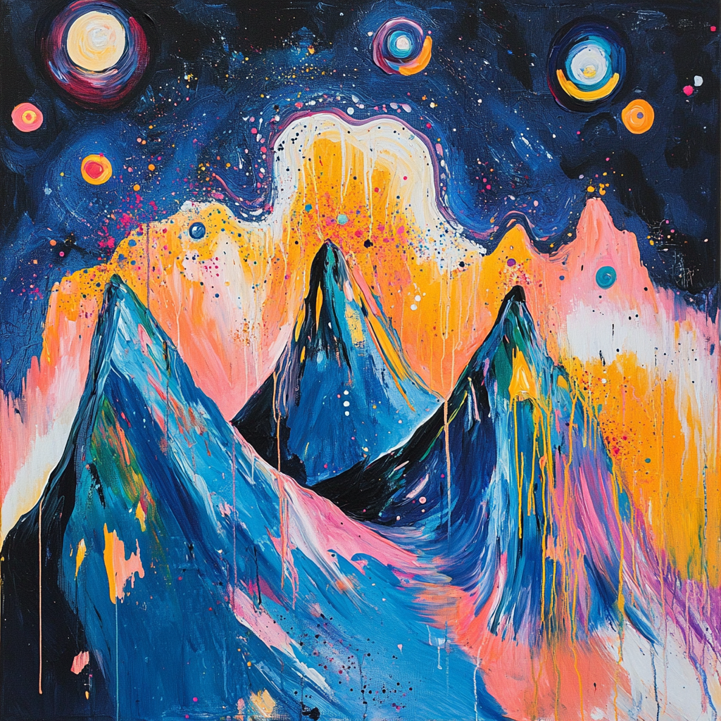 Three Spirits Mountain Painting