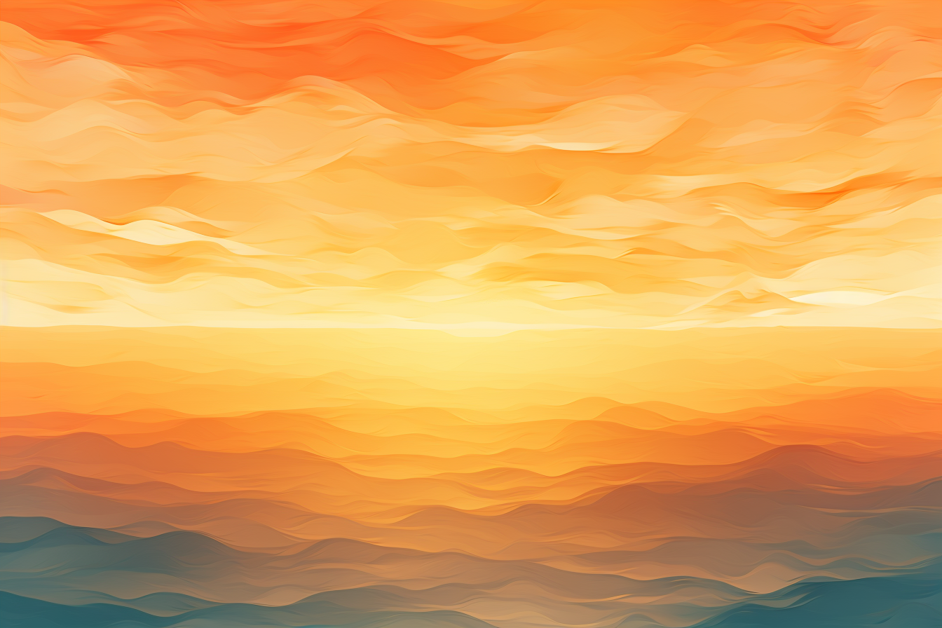 Abstract Sunset Digital Painting in 2 Color Tone