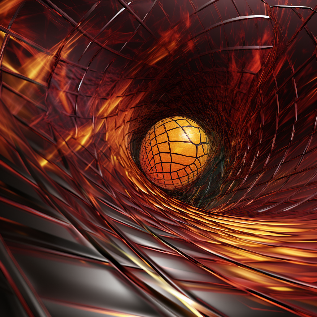 Abstract Textured Basketball Net Wormhole