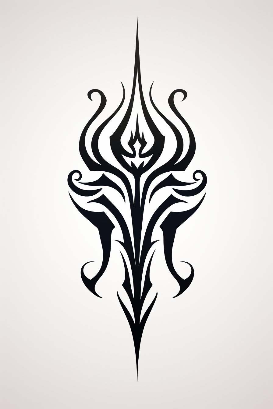 Abstract tribal tattoo logo on white background