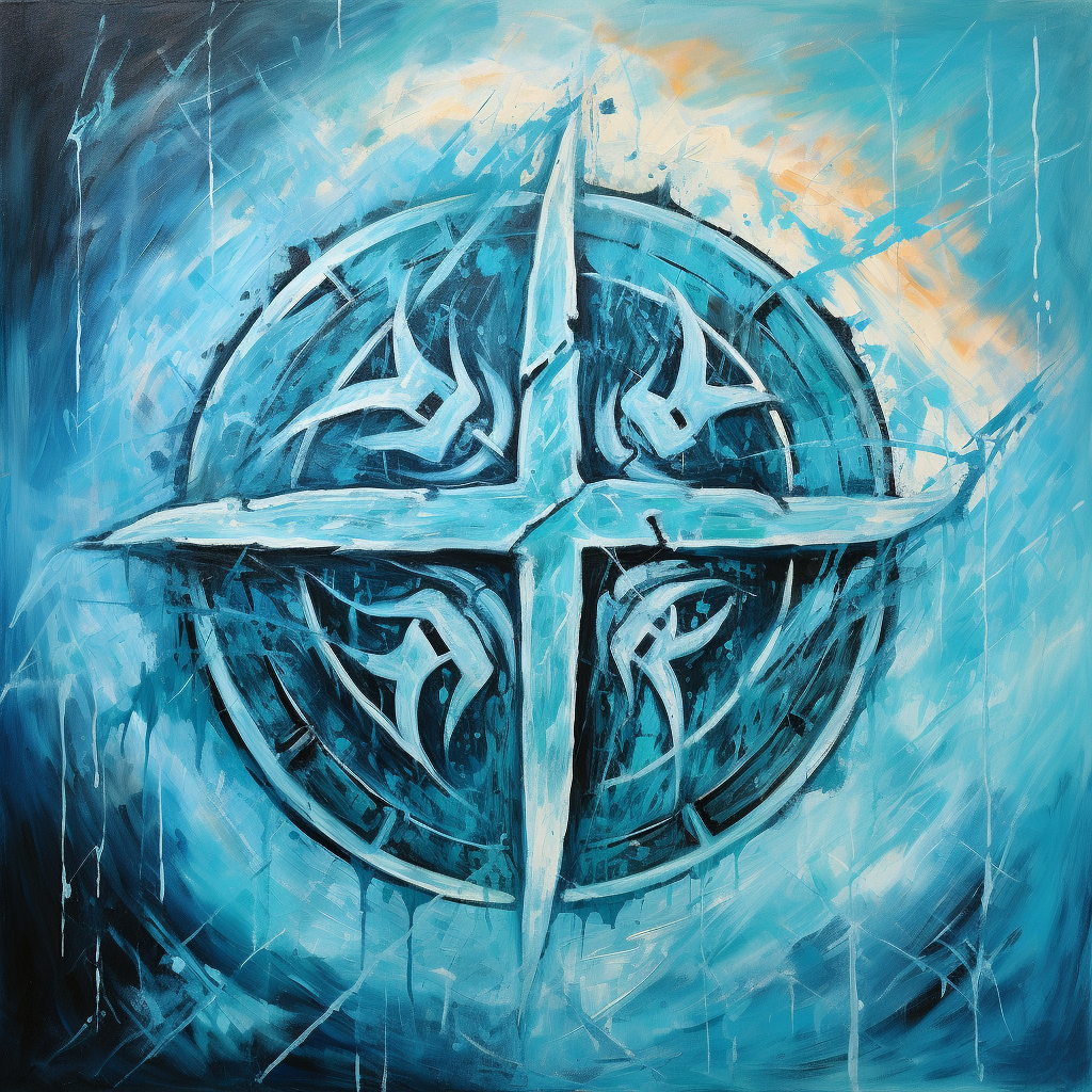 Abstract Viking Rune of Renewal Painting